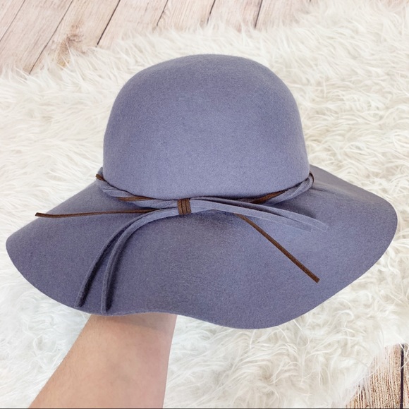 grey wool floppy hat